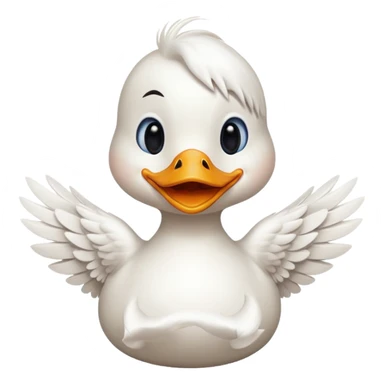 Duck sending kisses sticker
