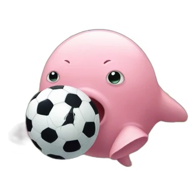 Blobfish scoring a soccer goal  sticker