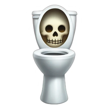 skeleton toilet (spooky dookie) sticker