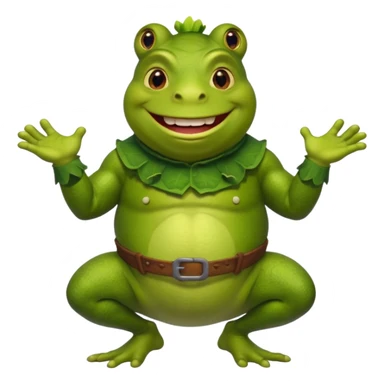 frog in a shrek costume sticker
