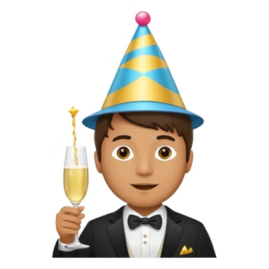 Man celebrating birthday sticker
