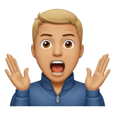 man with hands around his neck screaming sticker