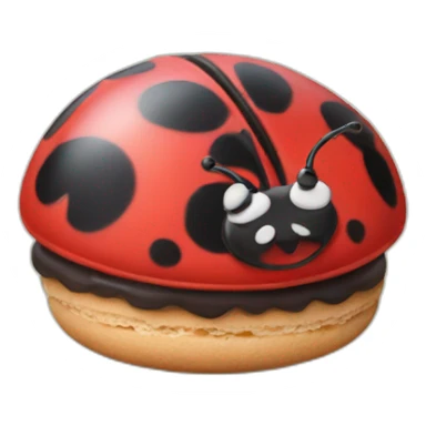 ladybug macaron sticker