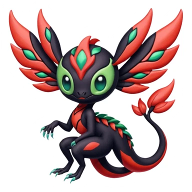 Colorful Exotic Meloetta-Yveltal-Virizion-Venom-Stitch-Fakémon-creature-hybrid sticker
