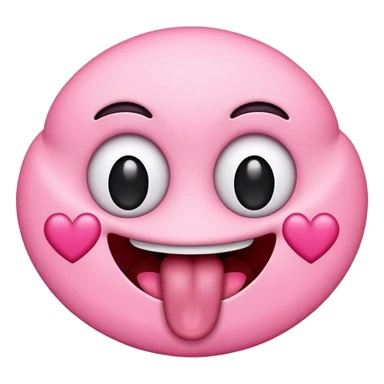 emoji with love eyes and with a tounge  sticker