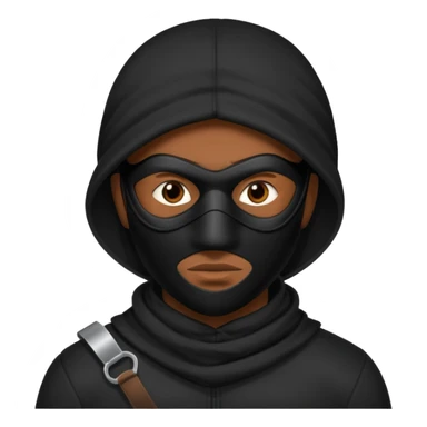 black man thief sticker