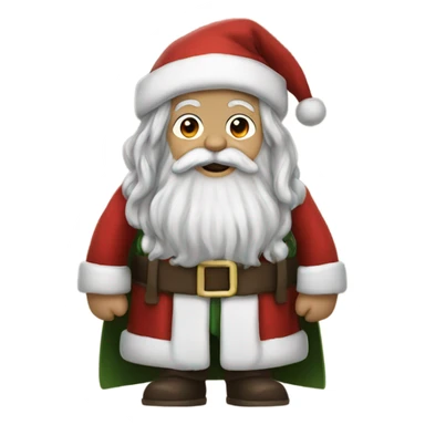 Gandalf dressed up as Santa Claus sticker
