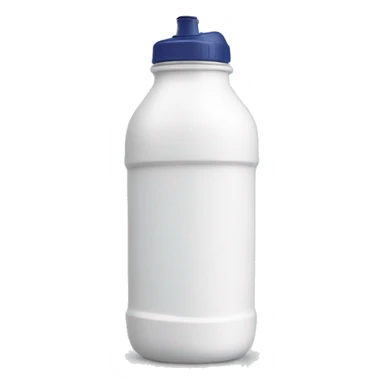 white water bottle with handle and straw sticker