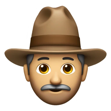 Un señor con barba,traje y camisa con barba portando un sombrero cuyo frente tiene el logotipo de jw.org sticker