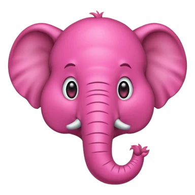 crear un emoji de un elefante rosadito sticker