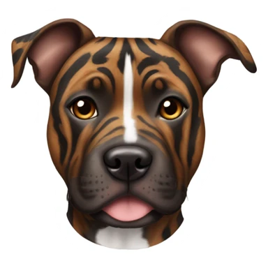 pitbull terrier dark brindle tiger stripes sticker