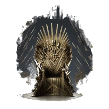 The iron throne was made from the one hundred swords  sticker