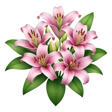 lily flowers pink bouquet  sticker