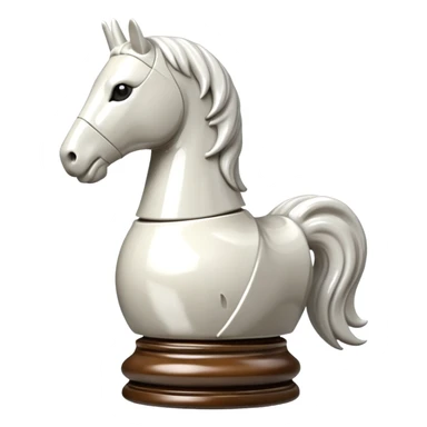 white chess knight sticker
