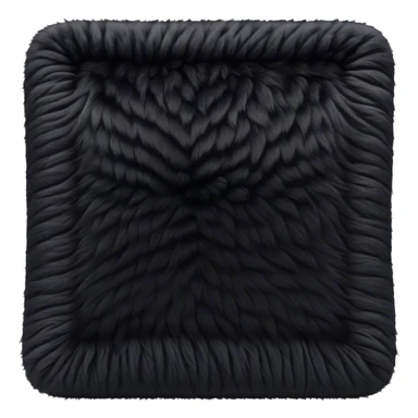 Black fur blanket square ombre sticker
