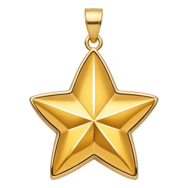 golden star charm-shaped trinket, gold pendant sticker