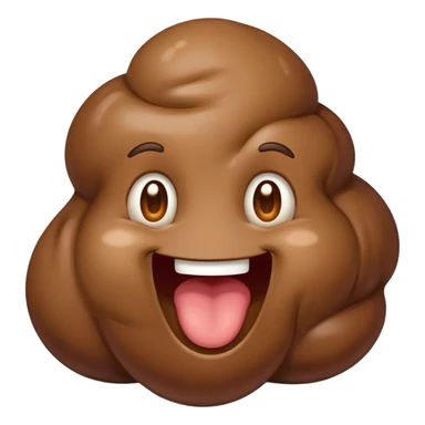 Poop dying of laughter sticker