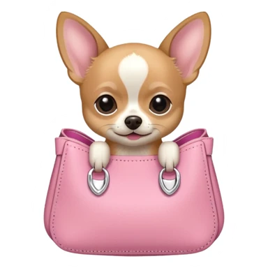 chihuahua in a pink purse sticker