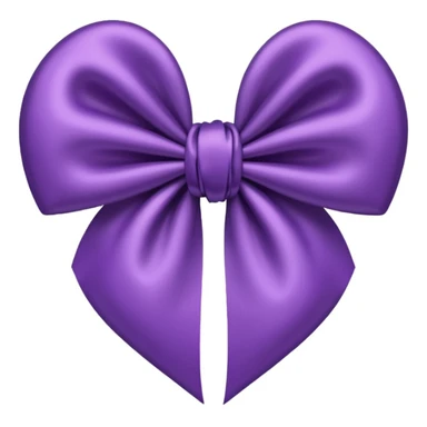 purple heart with a ribbon bow sticker