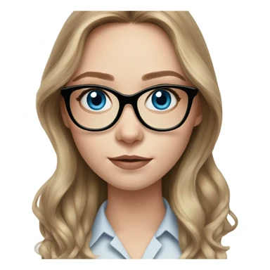 Elizabeth Olsen blue eyes wearing glasses  sticker