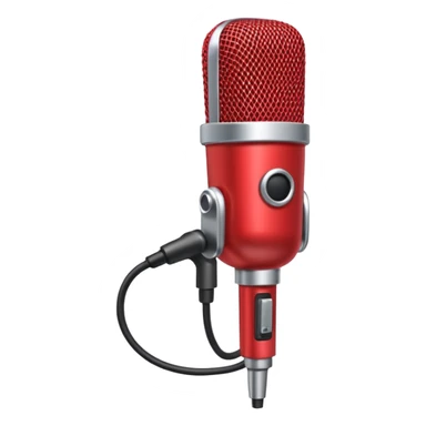 a real red microphone sticker
