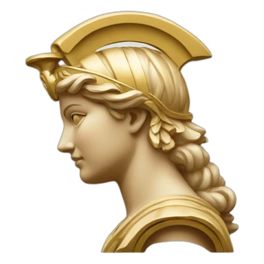 Sculpture of Athena the Greek goddess from half top  sticker