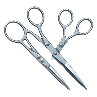 Two pairs of scissors cutting eachother  sticker