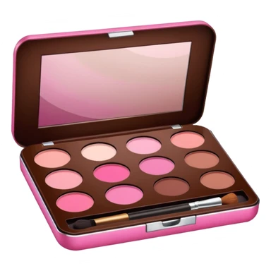 pink and brown makeup kit sticker