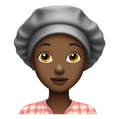 Black girl with bonnet sticker