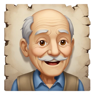 Old man panting a Wall sticker