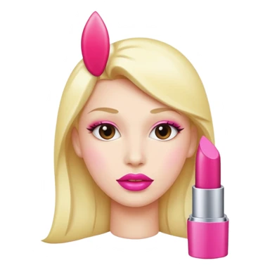 Pink lipstick sticker