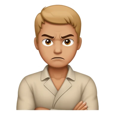 Angry person with hand crossed on neck sticker