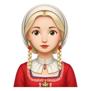 traditional polish european woman simple traditional politician  sticker