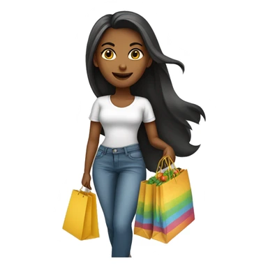 mulher loira com sacolas de compras sticker