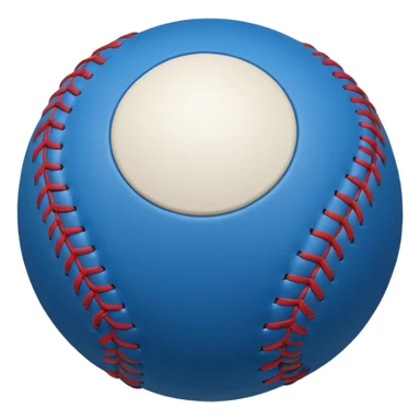 blue baseball ball sticker