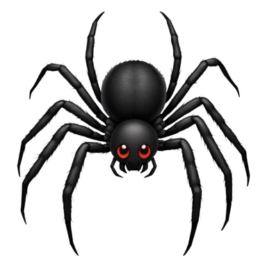 creepy black spider with eight legs sticker