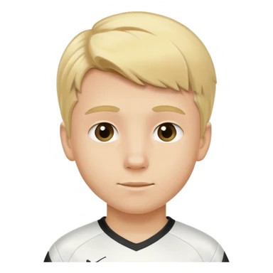 Cute blonde hair soccer boy sticker