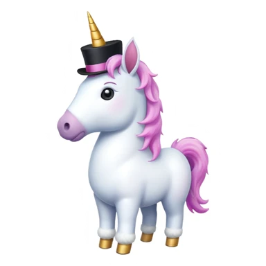Unicorn with a top hot  sticker