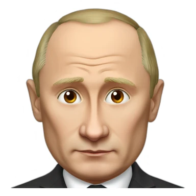 Vladimir Putin with imp horns sticker