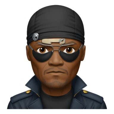Nick Fury Samuel L. Jackson eye patch face only  sticker