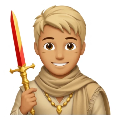 Desert Prince – sand scarf + gold dagger,Golden Princes. sticker