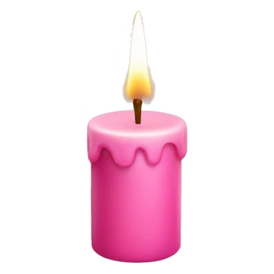 pink candle with berries sticker