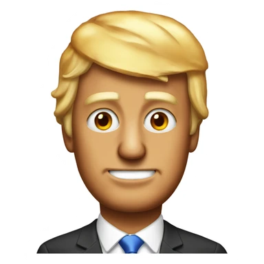 Donald trump with pizza hair sticker