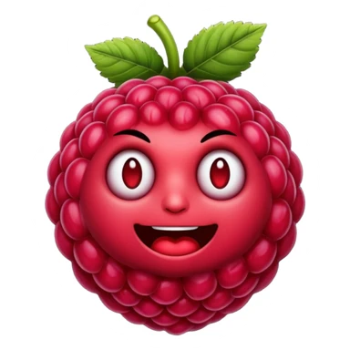 An evil raspberry  sticker
