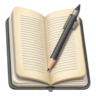 sketchbook with pencil
 sticker