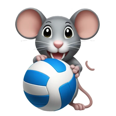 mouse with volleyball sticker