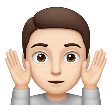 Mischievous eyebrow down and hands up like it’s about to tickle someone  sticker