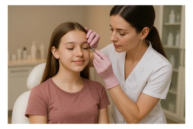 Sartaroshxonada soch olayotgan o'smirin ysta sticker