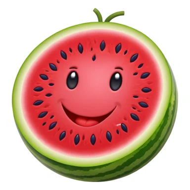 an emoji of an open watermelon but with purple instead of green sticker