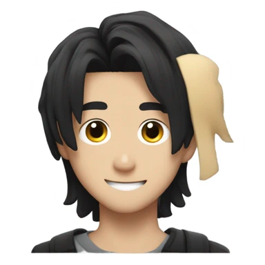 Felix Stray Kids with black hair sticker